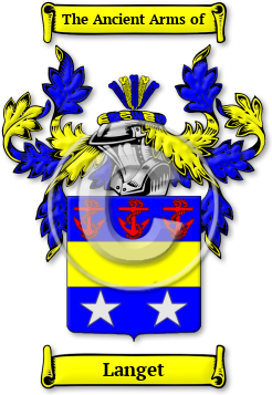 Langet Family Crest Download (JPG) Legacy Series - 600 DPI