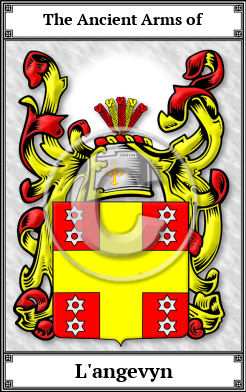 L'angevyn Family Crest Download (JPG)  Book Plated - 150 DPI