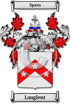 Langlent Family Crest Download (jpg) Legacy Series - 150 DPI