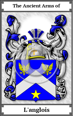 L'anglois Family Crest Download (JPG) Book Plated - 600 DPI