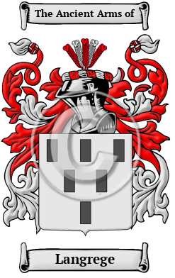 Langrege Family Crest/Coat of Arms