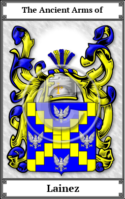 Lainez Family Crest Download (JPG)  Book Plated - 150 DPI