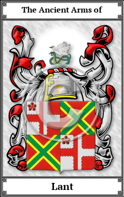 Lant Family Crest Download (JPG)  Book Plated - 150 DPI