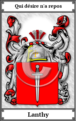 Lanthy Family Crest Download (JPG)  Book Plated - 150 DPI