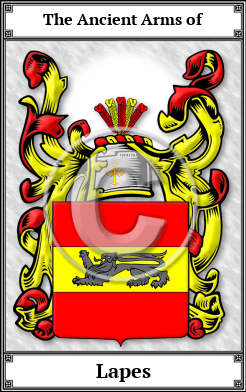 Lapes Family Crest Download (JPG)  Book Plated - 150 DPI