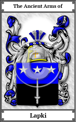 Lapki Family Crest Download (JPG) Book Plated - 600 DPI