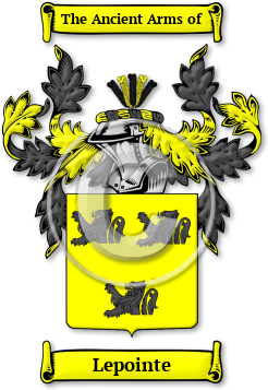 Lepointe Family Crest Download (JPG) Legacy Series - 600 DPI