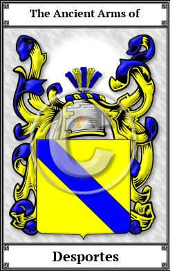 Desportes Family Crest Download (JPG) Book Plated - 600 DPI