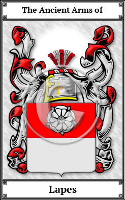 Lapes Family Crest Download (JPG)  Book Plated - 150 DPI