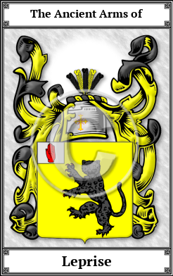 Leprise Family Crest Download (JPG)  Book Plated - 150 DPI