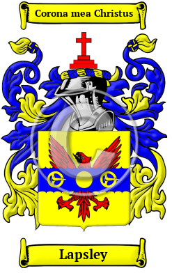 Lapsley Family Crest/Coat of Arms