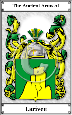 Larivee Family Crest Download (JPG)  Book Plated - 150 DPI