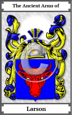 Larson Family Crest Download (JPG) Book Plated - 600 DPI