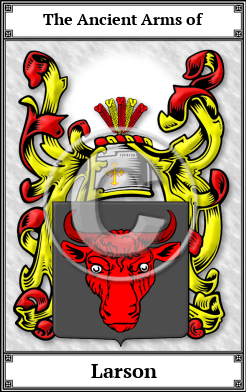 Larson Family Crest Download (JPG) Book Plated - 600 DPI