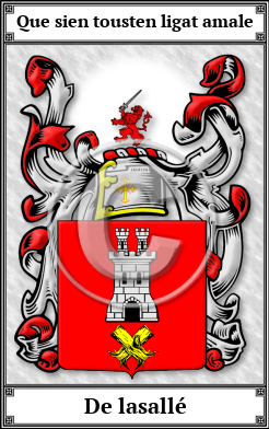 De lasallé Family Crest Download (JPG)  Book Plated - 150 DPI