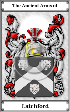 Latchford Family Crest Download (JPG)  Book Plated - 150 DPI