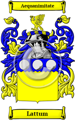 Lattum Family Crest/Coat of Arms