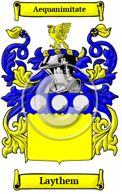 Laythem Family Crest/Coat of Arms