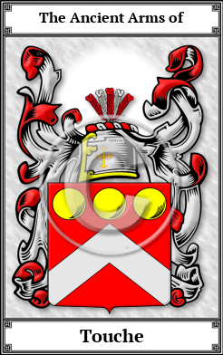 Touche Family Crest Download (JPG) Book Plated - 600 DPI