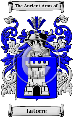 Latorre Family Crest/Coat of Arms