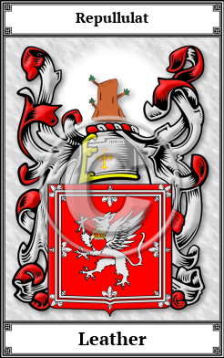 Leather Family Crest Download (JPG)  Book Plated - 150 DPI