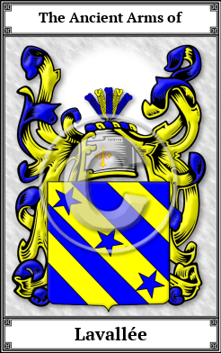 Lavallée Family Crest Download (JPG)  Book Plated - 150 DPI