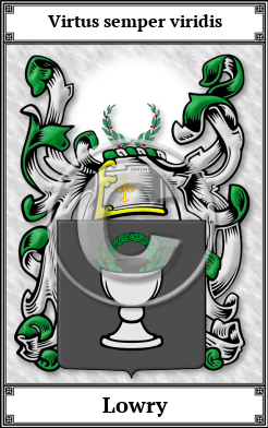 Lowry Family Crest Download (JPG)  Book Plated - 150 DPI