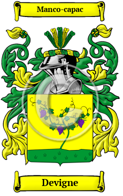 Devigne Name Meaning, Family History, Family Crest & Coats of Arms
