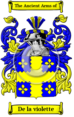 De la violette Family Crest/Coat of Arms