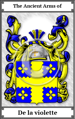 De la violette Family Crest Download (JPG) Book Plated - 150 DPI