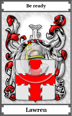 Lawren Family Crest Download (JPG)  Book Plated - 150 DPI