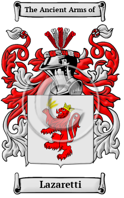 Lazaretti Family Crest/Coat of Arms