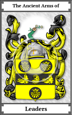 Leaders Family Crest Download (JPG)  Book Plated - 150 DPI