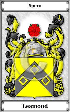 Leamond Family Crest Download (JPG) Book Plated - 600 DPI