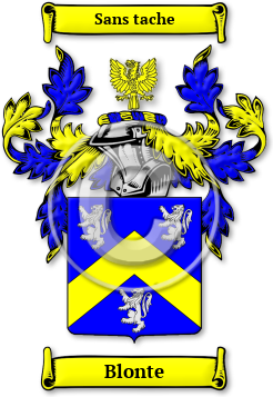 Blonte Family Crest Download (JPG) Legacy Series - 600 DPI