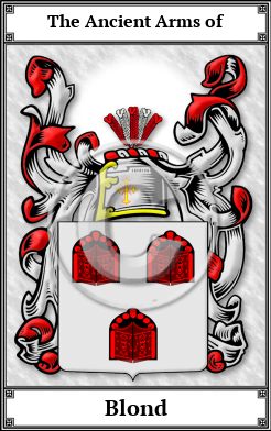 Blond Family Crest Download (JPG)  Book Plated - 150 DPI