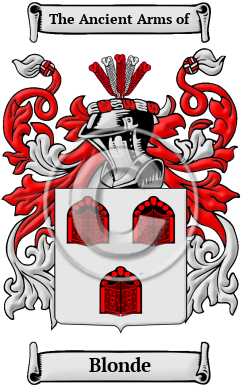 Blonde Family Crest/Coat of Arms