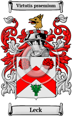 Leck Family Crest/Coat of Arms
