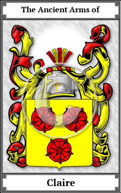 Claire Family Crest Download (JPG) Book Plated - 600 DPI