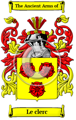 Le clerc Family Crest/Coat of Arms