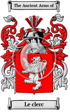 Le clerc Family Crest/Coat of Arms