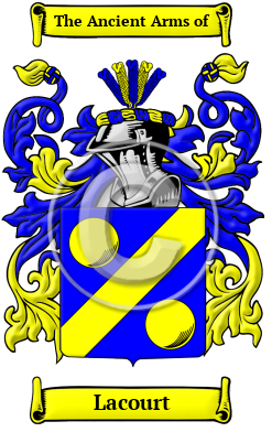 Lacourt Family Crest/Coat of Arms