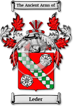 Leder Family Crest Download (jpg) Legacy Series - 150 DPI