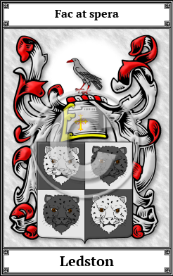 Ledston Family Crest Download (JPG) Book Plated - 600 DPI