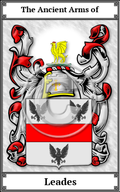 Leades Family Crest Download (JPG) Book Plated - 600 DPI