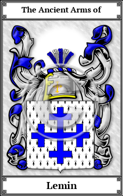 Lemin Family Crest Download (JPG) Book Plated - 600 DPI