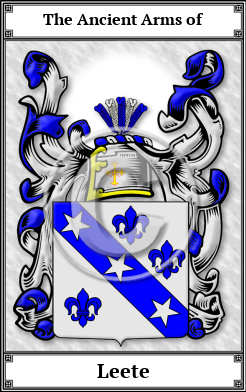 Leete Family Crest Download (JPG)  Book Plated - 150 DPI