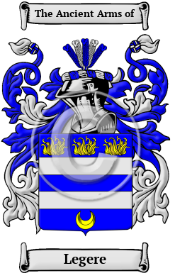 Legere Family Crest/Coat of Arms