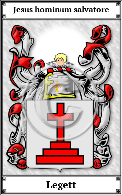 Legett Family Crest Download (JPG) Book Plated - 600 DPI