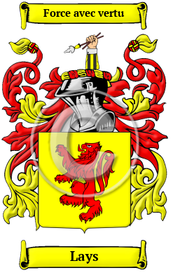 Lays Family Crest/Coat of Arms